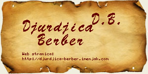 Đurđica Berber vizit kartica